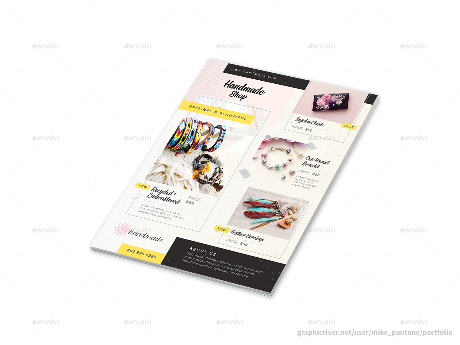 Handmade Shop Flyers 2 4 Options, Print Templates GraphicRiver